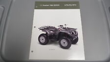 Used, Yamaha 2006 Kodiak 450 Special Edition Dealer Specification Chart Data Sheet for sale  Shipping to South Africa