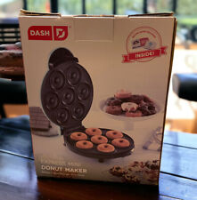 Dash Express Mini Donut Maker Aqua Recipe Book Non-Stick Makes 7 Mini Donuts for sale  Shipping to South Africa