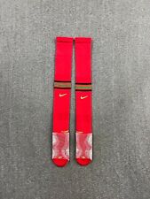 Calcetines de fútbol americano atléticos rojos hasta la rodilla roja a la rodilla roja con logotipo de Nike despojados con logotipo alto 1 par, usado segunda mano  Embacar hacia Argentina