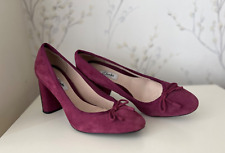 Clarks raspberry suede for sale  HAILSHAM