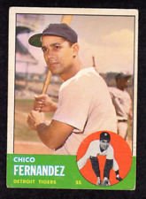 Tarjeta de béisbol 1963 Topps #278 Chico Fernández Tigres de Detroit en muy buena condición+, usado segunda mano  Embacar hacia Argentina