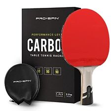 Raqueta de tenis de mesa PRO-SPIN ping pong con fibra de carbono [serie Elite] segunda mano  Embacar hacia Argentina