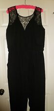 NWOT Women's Sociology Black Lace Detail Sleeveless Jumper Outfit OnePiece Sz 2X, used for sale  Shipping to South Africa