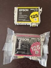 NOVOS cartuchos de tinta magenta (selados) e amarela Epson 125 (abertos, mas não usados) comprar usado  Enviando para Brazil