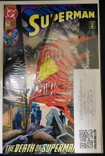 Used, SUPERMAN 75 DC COMIC SIGNED BRETT BREEDING W/COA DOOMSDAY JURGENS 1993 VF/NM for sale  Shipping to South Africa