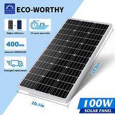 Used, ECO-WORTHY 200W 195W 100W Watt Monocrystalline Solar Panel 12V Home RV Marine for sale  Los Angeles