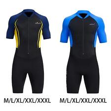 Men Shorty Wetsuit 1.5mm Sun Protective One Piece Full Body Diving Suit Swimming for sale  Shipping to South Africa