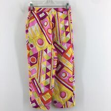 Antiga Calça Capri Feminina Pia Rucci Amarela Rosa Geométrica Seda Perna Larga Tamanho P comprar usado  Enviando para Brazil