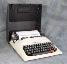 Olivetti Lettera 12 Portable Slimline Stylish Typewriter in Fitted Case Fully Wo for sale  Shipping to South Africa