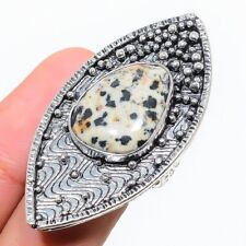 Dalmation Jasper Gemstone 925 Sterling Silver Jewelry Ring Size 6.5 for sale  Shipping to South Africa