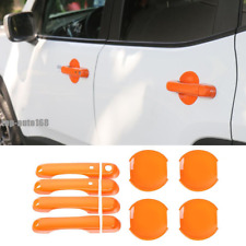 Kit de acabamento de tampa de tigela para maçaneta de porta para Jeep Renegade 2016+ com furo inteligente laranja comprar usado  Enviando para Brazil