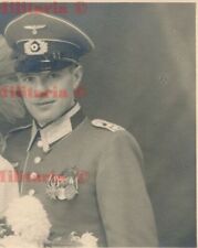 W358 Foto Portrait Wehrmacht Ordensschnalle KVK DZA Schutzwall-Ehrenabzeichen gebraucht kaufen  Wolfen