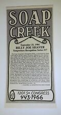 Folheto pôster cartão mesa Soap Creek Saloon Billy Joe Shaver Austin Texas comprar usado  Enviando para Brazil