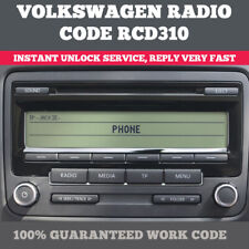 VW Volkswagen Radio Code Unlock Stereo Codes | RCD 310 d'occasion  Expédié en Belgium