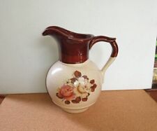 Vintage 7"  McCoy #7541 USA Rose Brown Country Pitcher.  for sale  Shipping to South Africa