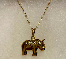 Pingente Berloque Lucky Elephant Banhado a Ouro 14k 3D com Corrente 20" Oro Laminado comprar usado  Enviando para Brazil