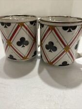 Ace Of Clubs Mug Large Ceramic Coffee Tea Hot Cocoa Playing Cards Lot Of 2 IR for sale  Shipping to South Africa