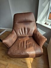 Leather swivel chair for sale  MANCHESTER