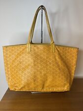 Usado, Autêntica bolsa tote GOYARD Saint Louis PM couro lona revestida amarela comprar usado  Enviando para Brazil