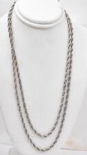 Collar de cadena de cuerda larga de 32" de plata esterlina de 2,50 mm de espesor ligero segunda mano  Embacar hacia Argentina