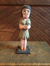 DENZIL GOODPASTER  (1908-1995) FOLK ART HAND CARVED SCULPTURE OF WOMAN for sale  Shipping to South Africa