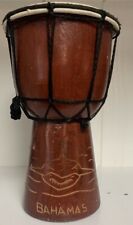 Używany, Mały drewniany djembe (bęben) Bahamy o wysokości 7,75 cala używany na sprzedaż  Wysyłka do Poland