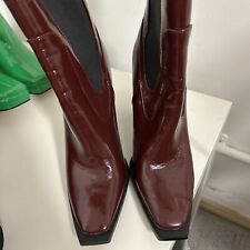 Patent boots burgundy for sale  BRIGHTON