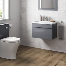 Artis Centro Grey Gloss Wall Hung Vanity Unit ONLY - 600mm Width for sale  Shipping to South Africa