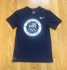 The Nike Tee United States Olympic Team Dri-Fit Small Navy Blue T-Shirt for sale  Shipping to South Africa