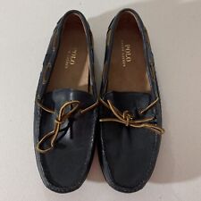 Mocassim masculino polo Ralph Lauren couro azul barco sapatos tamanho 11 D comprar usado  Enviando para Brazil