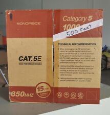 Cat5e Plenum Solid Copper 24AWG 350Mhz UTP Bulk Ethernet Wire. Monoprice, used for sale  Shipping to South Africa