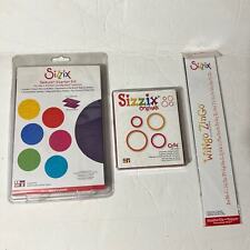 Sizzix Texturz Starter Kit, Wingo Zingo alphabet and Cuts circle combo craft LOT for sale  Shipping to South Africa