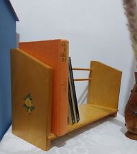 Vintage Wooden Bookcase. Retro Table Top Bookcase Yellow Roses Light Wood for sale  Shipping to South Africa