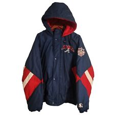 Vintage Atlanta Braves Starter jacket size XL Puffer Quilted 90s Red Blue White  for sale  New Orleans