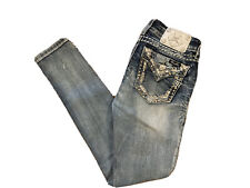 Miss me 25 X 29.5 Signature Skinny Stretch Bordado Luz Lavagem Jeans comprar usado  Enviando para Brazil