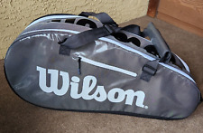 Usado, Wilson Super Tour 2019 2 bolsas raqueta de tenis raqueta mochila negra gris WRZ843909 segunda mano  Embacar hacia Argentina