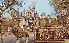 DISNEYLAND California 1970s Postcard Sleeping Beauty Castle Fantasyland Trolley tweedehands  verschepen naar Netherlands