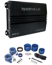 Rockville RVF-2 1200w pico/300w CEA RMS 4 canais amplificador de carro + kit de fio amplificador comprar usado  Enviando para Brazil