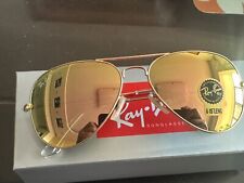 Ray-Ban Aviator Metal RB 112/93 Gold Pilot Yellow Mirrored Flash Sunglasses for sale  Shipping to South Africa