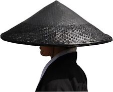 "Sombrero Samurai Sombrero Japonés Negro Bambú Cosplay Sombreros Asiáticos Dia.20.5"" Profundidad 7", usado segunda mano  Embacar hacia Argentina