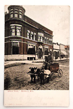 Cartão postal de 1907 Seymour Wisconsin - Tio Hine em carrinho de cabra na rua principal comprar usado  Enviando para Brazil