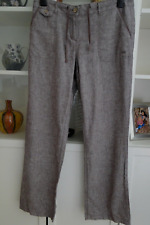 Used, LADIES MANTARAY LINEN & COTTON WIDE LEG SUMMER TROUSERS UK 12 for sale  WETHERBY