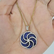 blue sapphire cz pendant for sale  USA