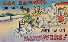 Usado, Cartão postal de quadrinhos do exército - não publicado. Can't stop me when I'm on Maneuvers, com bicicleta comprar usado  Enviando para Brazil