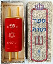 Vintage Mini Torah Scroll Jewish Collectible Jerusalem ISRAEL, used for sale  Shipping to South Africa