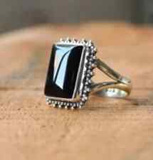 Black Onyx Gemstone Ring Solid 925 Sterling Silver Handmade Birthday Ring SA-452 for sale  Shipping to South Africa