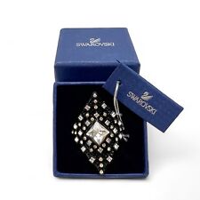 Swarovski Sienna Black Enamel Clear Crystal  Statement Ring Size 60 US 9 for sale  Shipping to South Africa