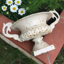 Salvaged SHABBY RUSTY French Cast Iron URN PLANTER JARDINIERE Home/Garden Chic  for sale  Shipping to Canada