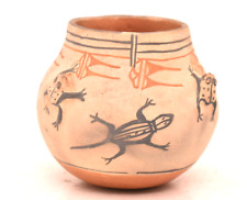 Używany, Teresita Romera Cochiti Pueblo Ceramika Jaszczurka Żaba Figuralny dzbanek Dzbanek 5" na sprzedaż  Wysyłka do Poland