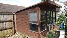 Toda la casa de verano cobertizo de jardín de madera usada 10 ft X 8 ft + 20 pulgadas techo colgante. segunda mano  Embacar hacia Argentina